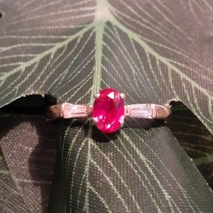 Annalee Wns Oblong Ruby Red Gemstone Ring